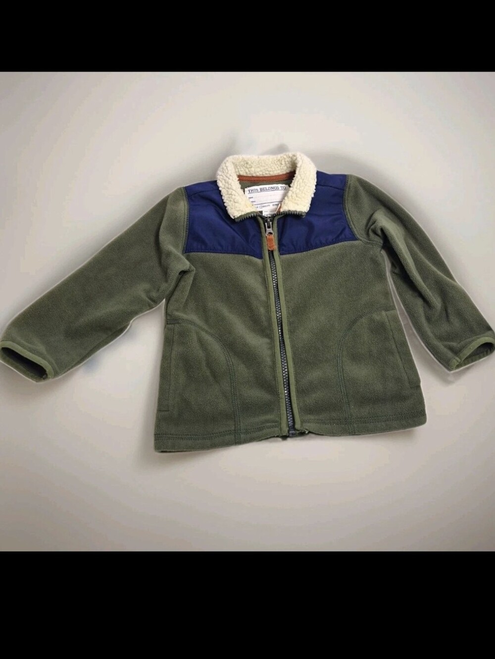 Carters Sherpa Fleece Full Zip Jacket Coat 2T Boys Preppy Gorpcore Cozy Fall